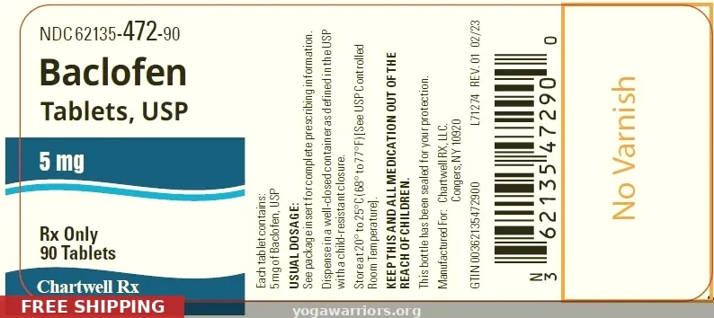 Buy Baclofen Online — 25mg Baclofen for Muscle Spasms From $0.55 Per Pill