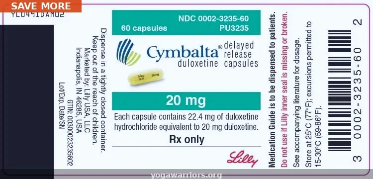Buy Cymbalta 60mg Online — Express Shipping From $0.85